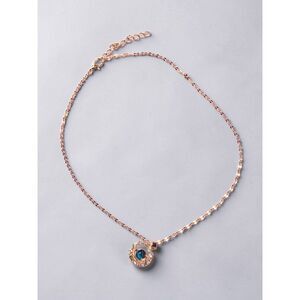 Gold Celestial Crescent Moon & Planet Necklace | Blue Crystal Star Pendant